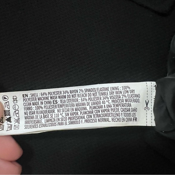 Black wool blend coat with pockets and zipper - Picture 3 of 3